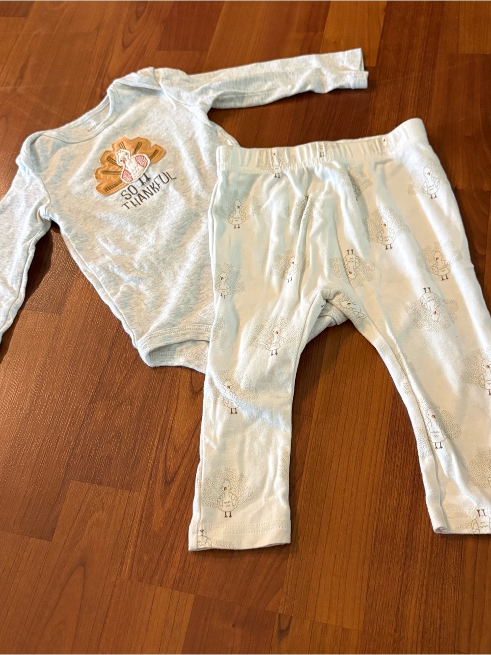 So Thankful White Kids Thanksgiving Set 12 Months